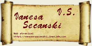 Vanesa Sečanski vizit kartica
